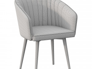 Rotating beige velvet black legs 3D Model