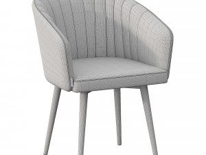 Rotating beige velvet black legs 3D Model