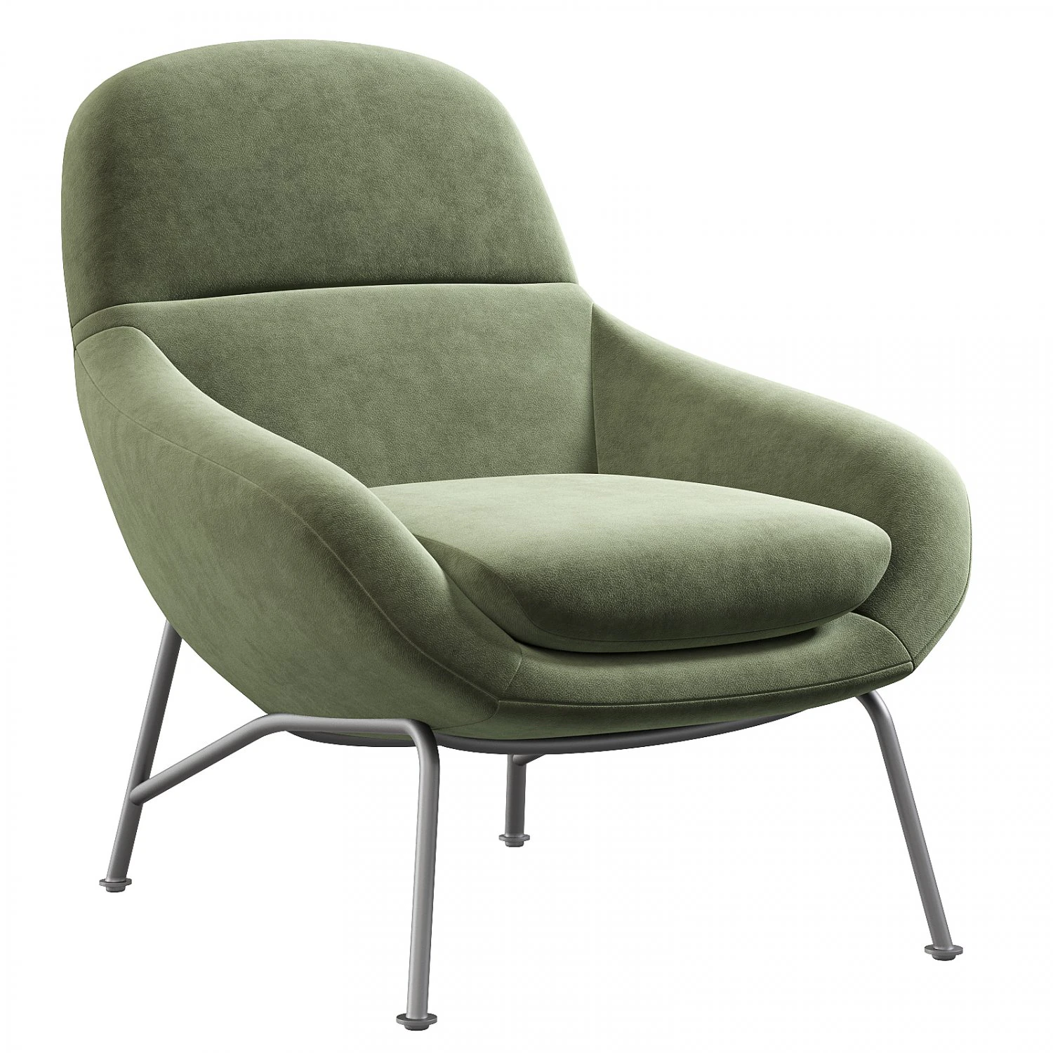 Fillmore Mid Century Chair 3D Model .c4d .max .obj .3ds .fbx .stl .blend
