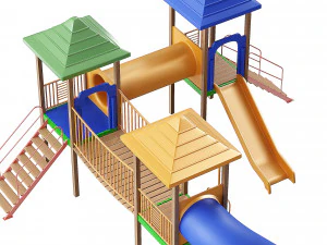 Childrens playground 02 3D Model