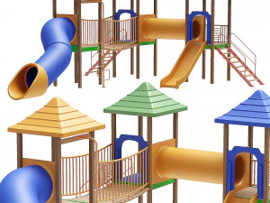 Childrens playground 02 3D Model