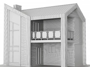 Contemporary House 01 3D Model