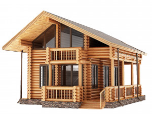 Wooden house 03 3D मॉडल