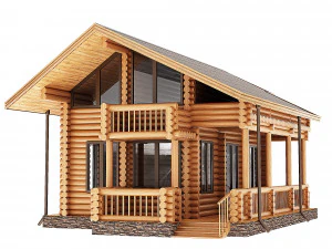 Wooden house 03 3D Model