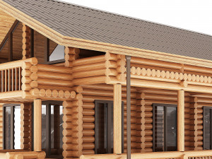 Wooden house 03 3D मॉडल