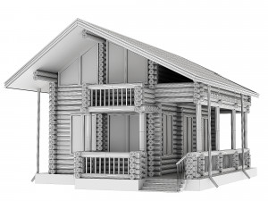 Wooden house 03 3D मॉडल