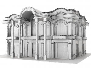 Two story modern house 4 3Dモデル