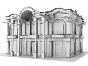 Two story modern house 4 3D Model