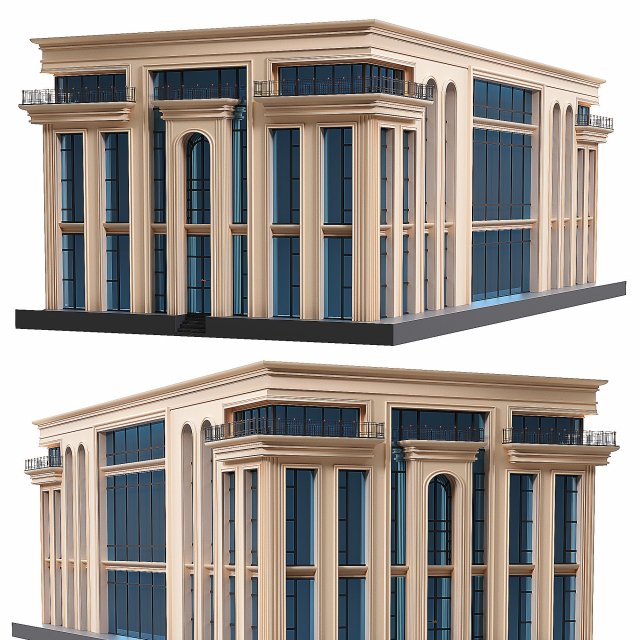 Threes tory office 5 3D 모델 .c4d .max .obj .3ds .fbx .stl .blend