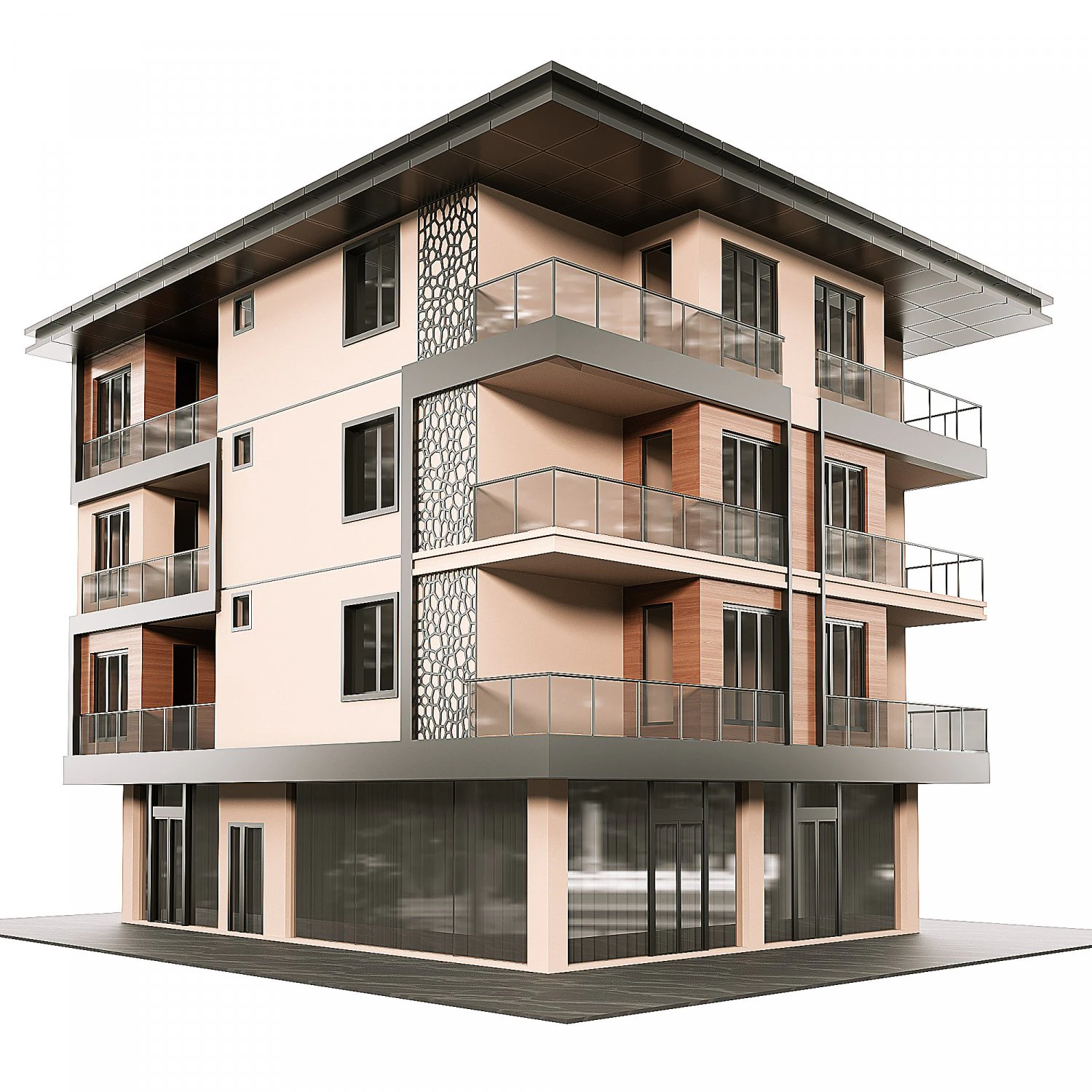 High tech house 07 3D Model .c4d .max .obj .3ds .fbx .stl .blend 