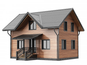 Wooden house 6 3D Model