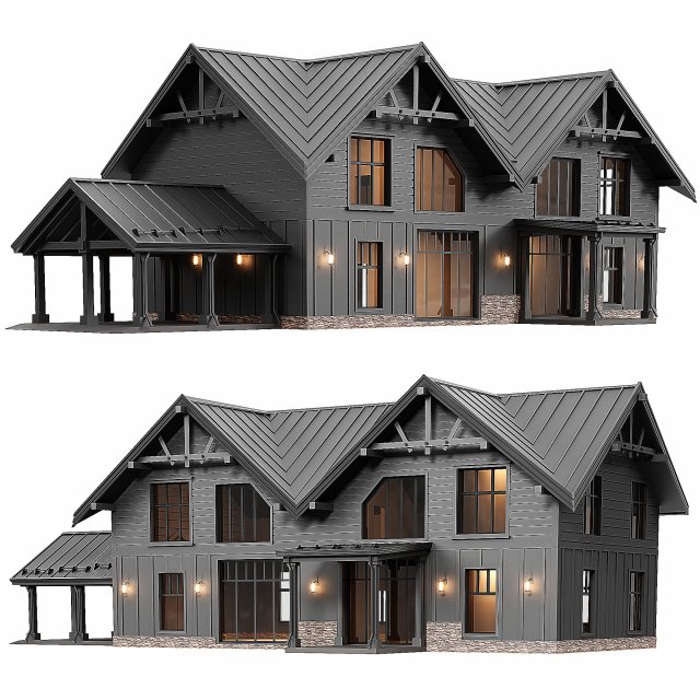 A house in harmony with nature 11 3D 模型 .c4d .max .obj .3ds .fbx .stl .blend