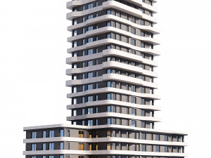 Multi storey modern house 10 3D Model