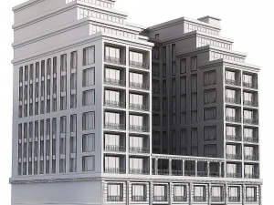 Multi storey modern house 08 3D Model