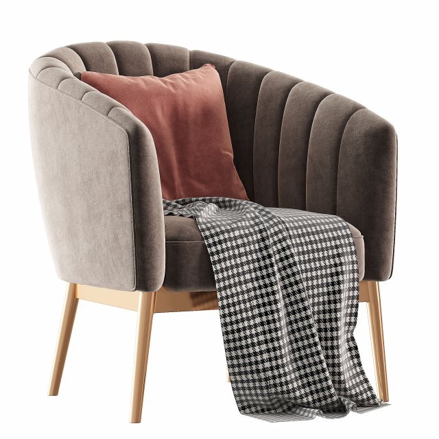 Colla Accent Chair 3D Model .c4d .max .obj .3ds .fbx .stl .blend 