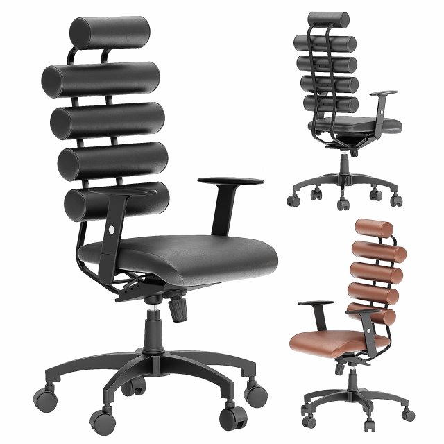 Unico Office Chair Black Modelo 3D .c4d .max .obj .3ds .fbx .stl .blend 
