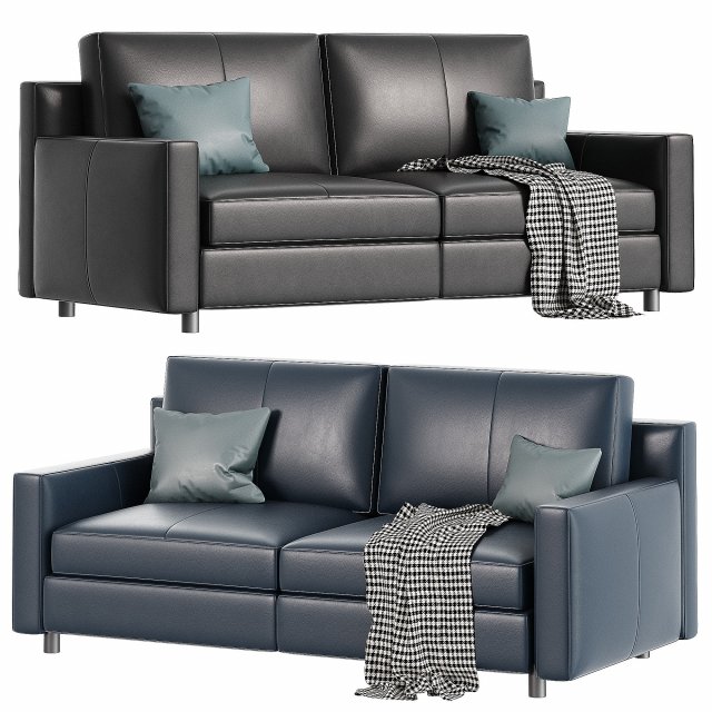 Sofa Bed Leather SC 254 Modelo 3D .c4d .max .obj .3ds .fbx .stl .blend 