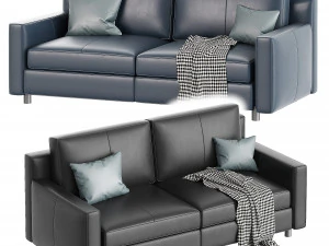 Sofa Bed Leather SC 254 3D Model