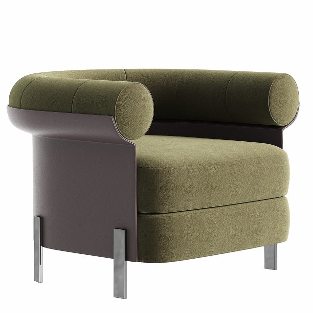 Modern Green Boucle Upholstered Accent Chair 3D 模型 .c4d .max .obj .3ds .fbx .stl .blend 