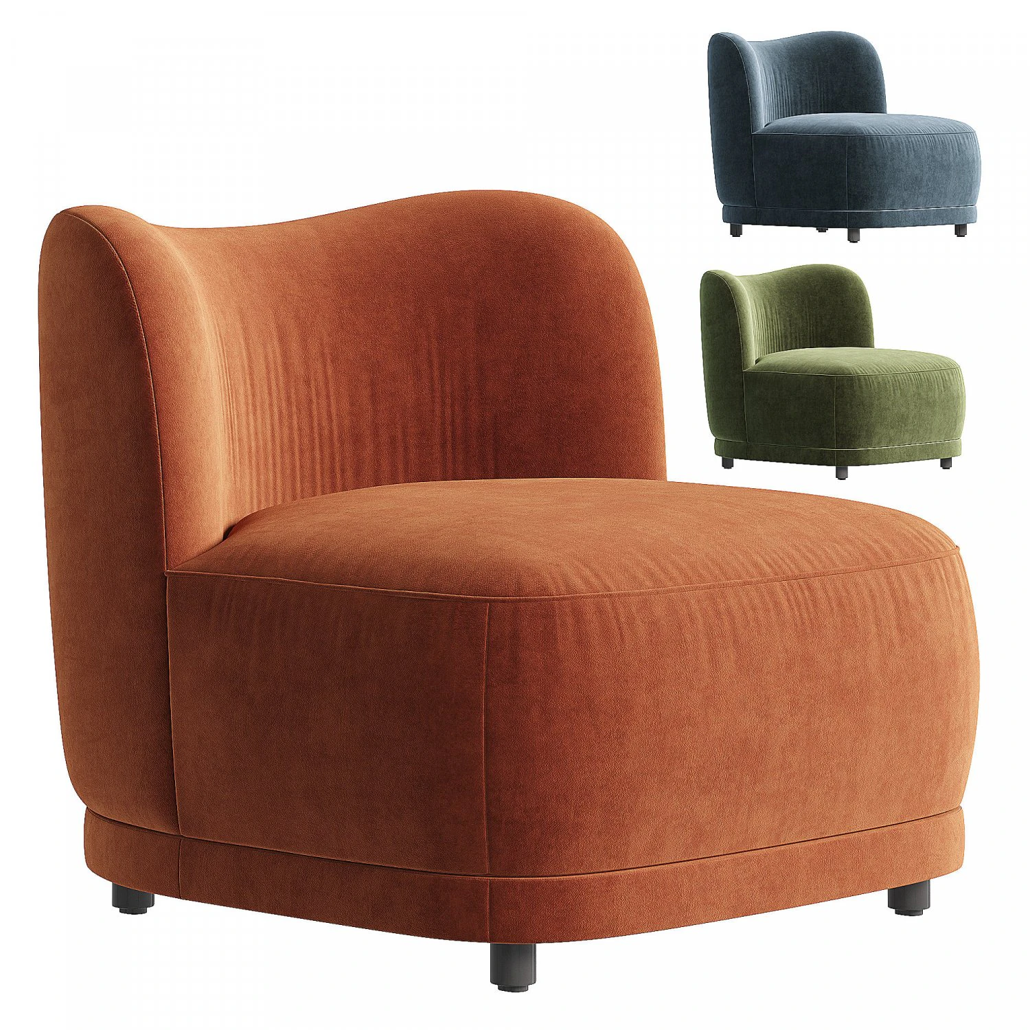 Mella Chair 3D Model .c4d .max .obj .3ds .fbx .stl .blend 