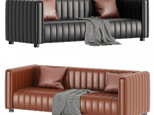 Divano in vera pelle Sarita Modello 3D