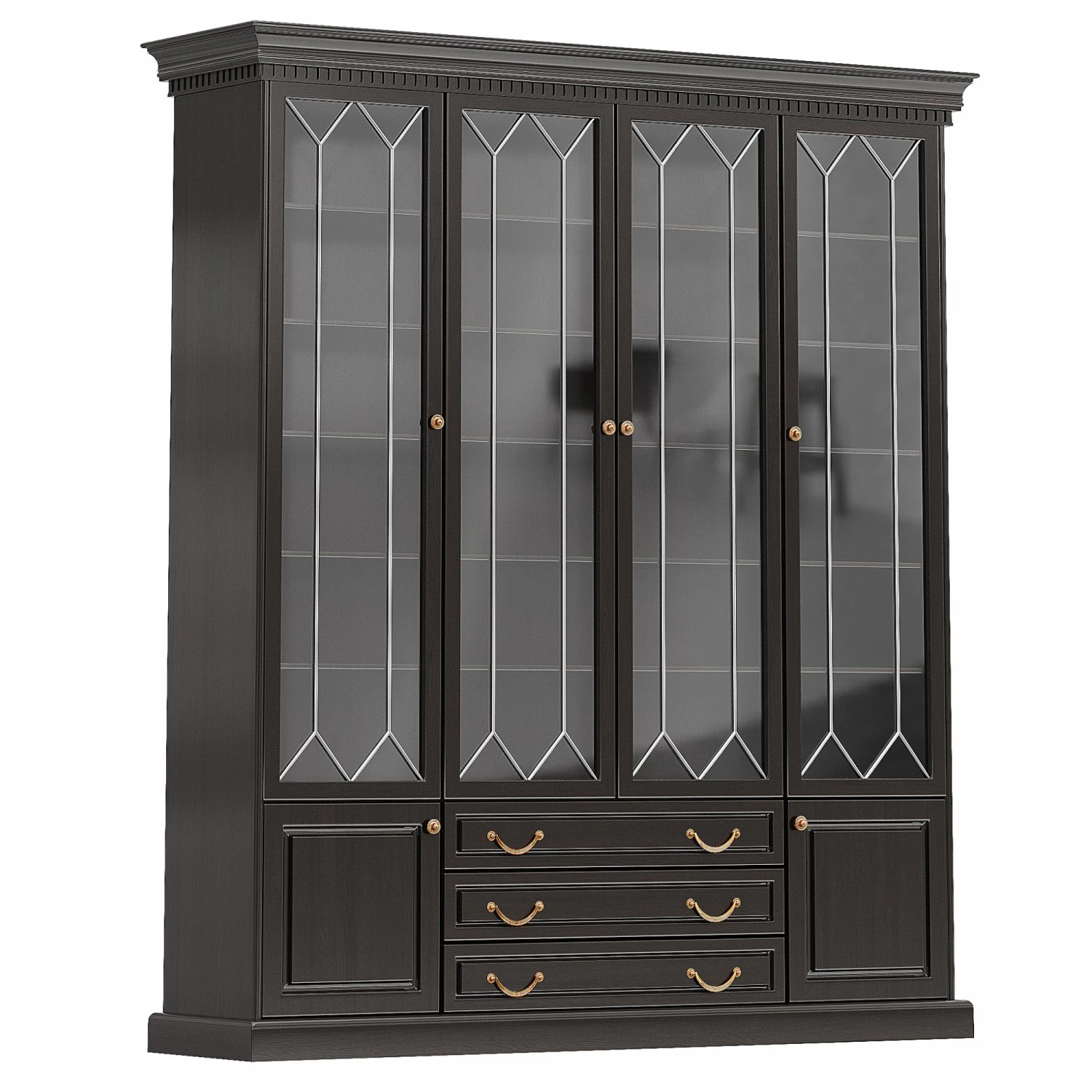 Door bookcase in Antique color 3D Model .c4d .max .obj .3ds .fbx .stl .blend 