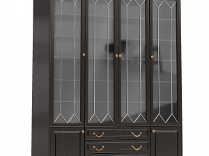 Door bookcase in Antique color 3D Model