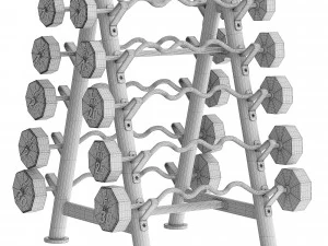Barbell rack pcs UFC 3D Model