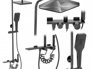 Shower Set REA HELIX Modelo 3D