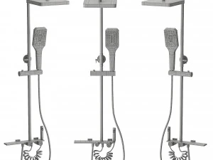 Shower Set REA HELIX 3D Model