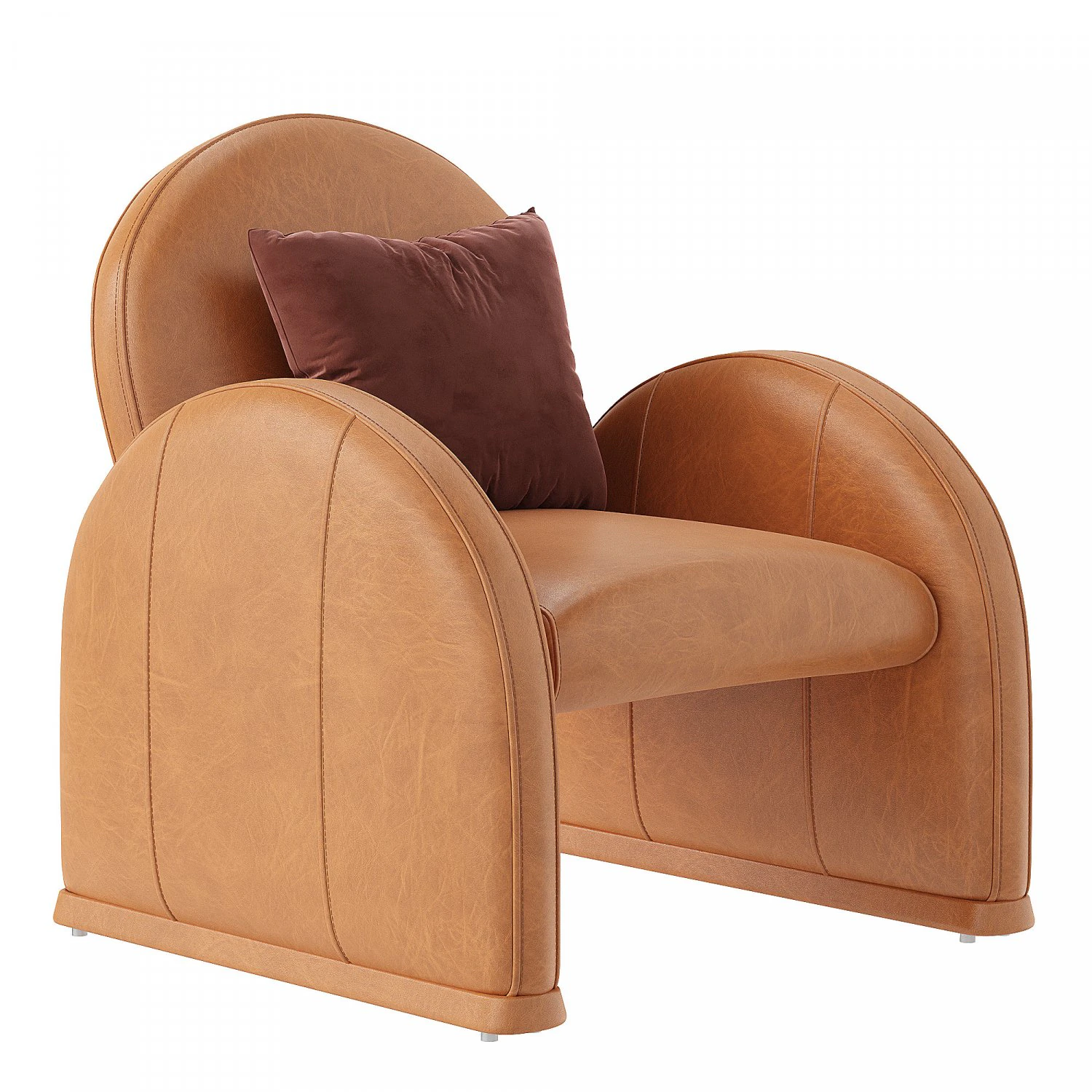 Nicola Leather Chair Kennison 3D Model .c4d .max .obj .3ds .fbx .stl .blend 