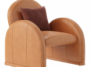 Nicola Leather Chair Kennison 3D Model