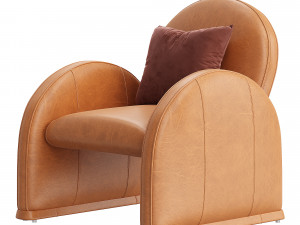 Nicola Leather Chair Kennison 3Dモデル