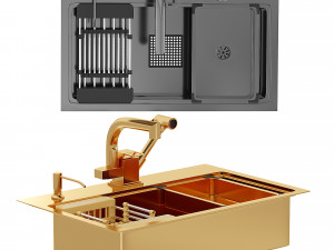 Kitchen Sink Double Modelo 3D