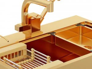 Kitchen Sink Double 3D Model