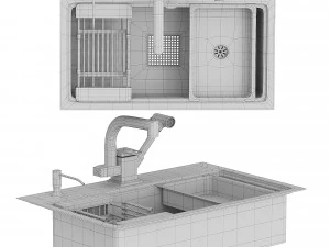 Kitchen Sink Double 3D Model