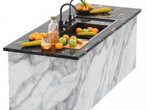 Drop in Kitchen Sink Workstation With 3D Model