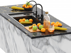 Drop in Kitchen Sink Workstation With 3Dモデル