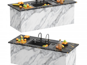 Drop in Kitchen Sink Workstation With 3Dモデル