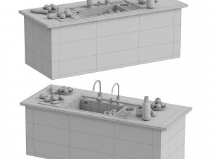 Drop in Kitchen Sink Workstation With 3Dモデル