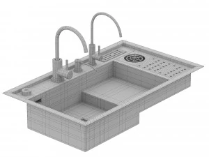 Drop in Kitchen Sink 3D Model