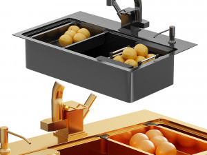 Kitchen Sink Double 3D 모델