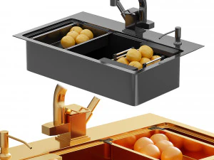 Kitchen Sink Double 3D Model