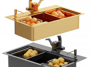 Kitchen Sink Double 3D Model