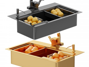 Kitchen Sink Double 3D 모델