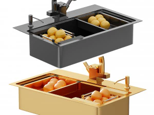Kitchen Sink Double 3D Model