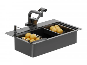 Kitchen Sink Double 3D Model