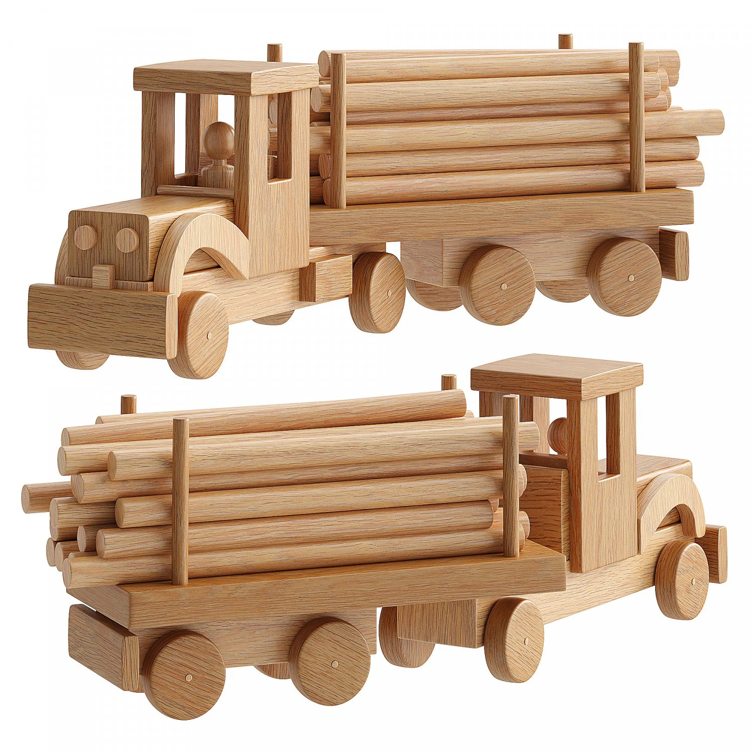 Timber carrier 3D Model .c4d .max .obj .3ds .fbx .stl .blend 
