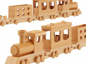 LOCOMOTIVA DEL TRENO E AUTOMOBILI Modello 3D