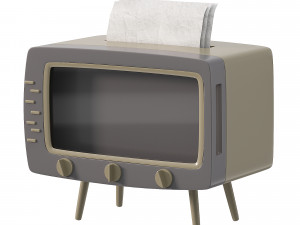 Vintage TV Tissue Box 3D Model
